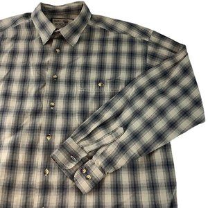 Dockers Button Up Plaid Long Sleeve Casual Shirt Mens Large